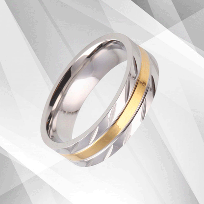 Men’s 18Ct White Gold Over Titanium Flat Shape Male Wedding Engagement