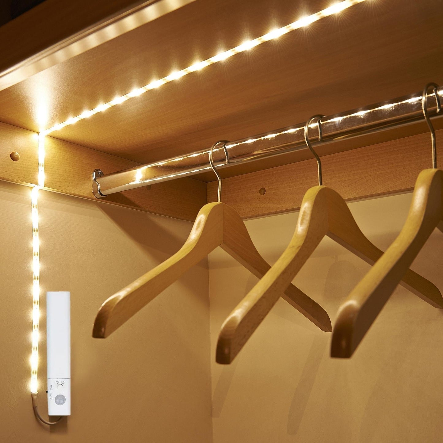 Motion Sensor LED Light Strips for Wardrobe, Bathroom, Stairs