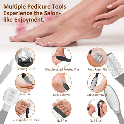 Electric Pedicure Hard Skin Remover Foot Care Rechargeable Callus