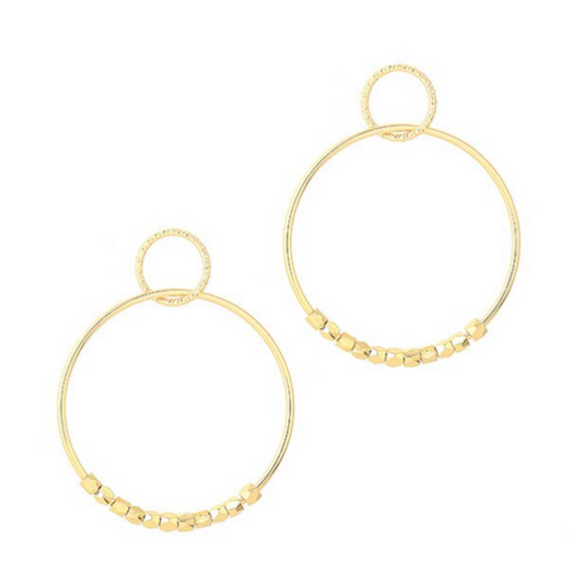 Gold Hoop Dangle Earrings