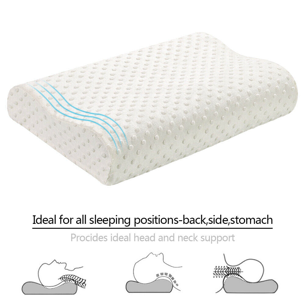 Contour Memory Foam Pillow Orthopaedic Head Neck Back Support Pillow