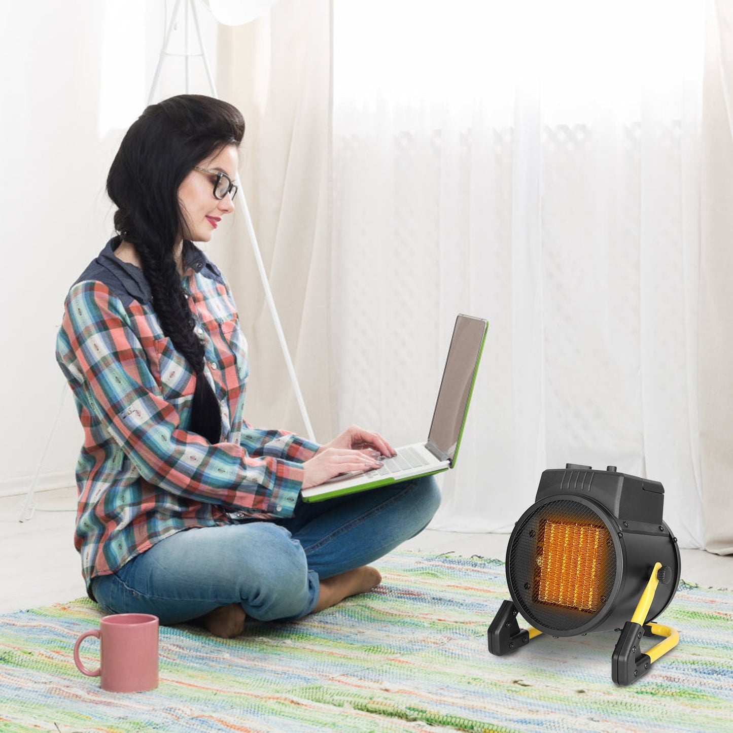 1500W Portable Electric Space Heater Personal Fan w/ Overheat