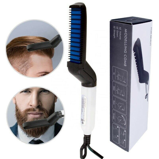 Hair Straightener Men Multifunctional Comb Curling Electric Brush