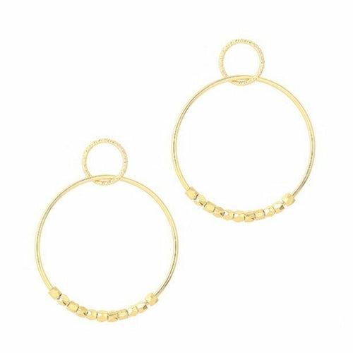 Gold Hoop Dangle Earrings