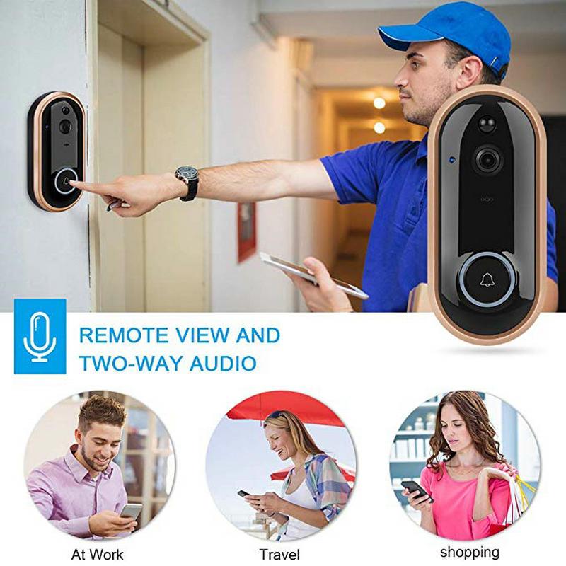 1080P Smart WIFI Doorbell Intercom Video Ring Door Bell With Camera IR