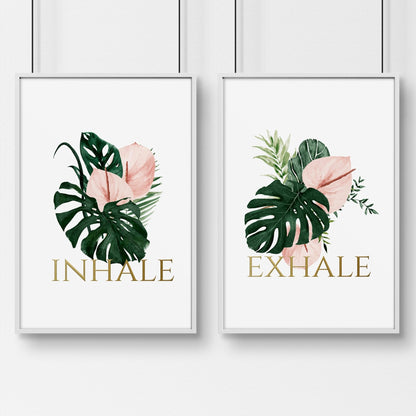 Relaxation wall art | set of 2 wall art prints for bathroom