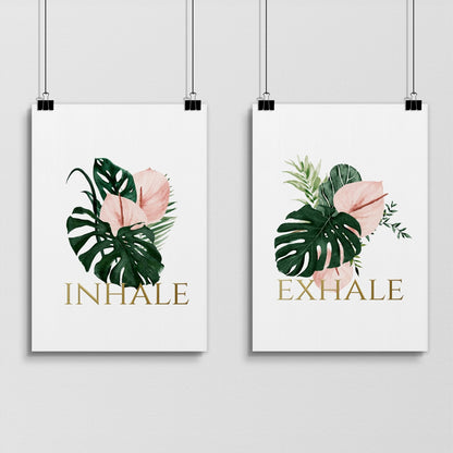 Relaxation wall art | set of 2 wall art prints for bathroom