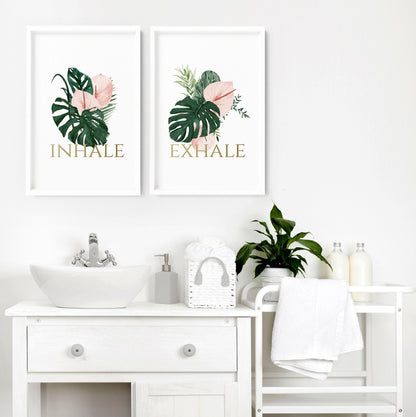 Relaxation wall art | set of 2 wall art prints for bathroom