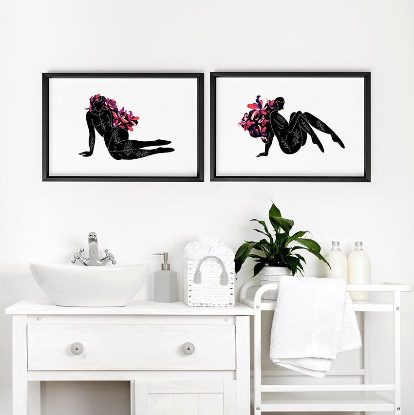 Wall art for the bathroom | set of 2