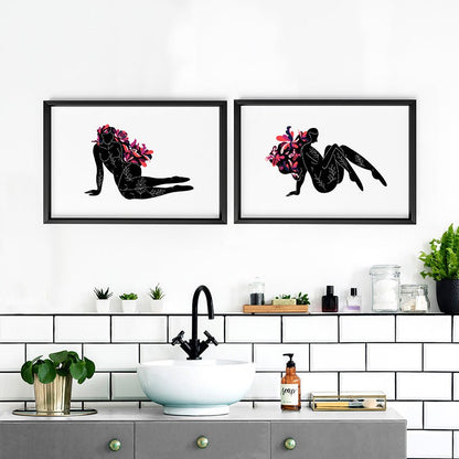 Wall art for the bathroom | set of 2